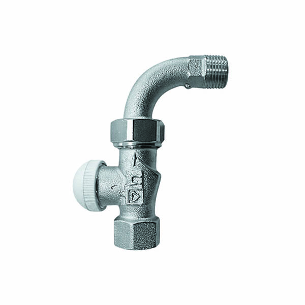 HERZ-TS-90-KV thermostatische afsluiter recht mit Bogen, Afmeting 1/2