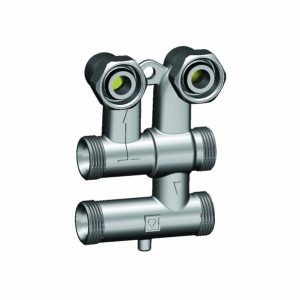 Herz verdeler toe te passen bij plintsysteem, voor tweepijpsysteem