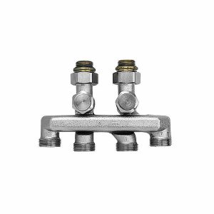 Herz dubbele aansluitverdeler, symmetrisch G ½ x 3/4