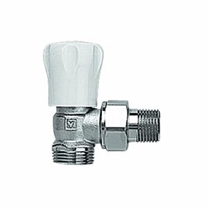 HERZ GP-radiatorafsluiter, haaks